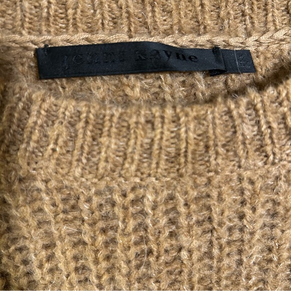 Jenni Kayne Chunky Alpaca Knit Fisherman Crewneck in Apricot Medium - Picture 4 of 5